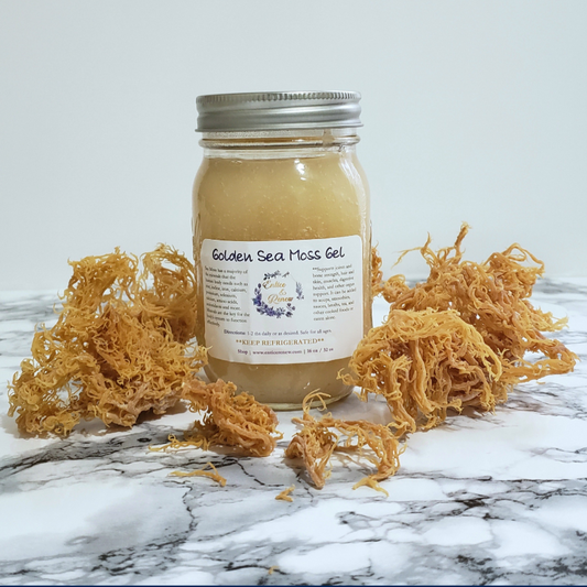 Sea Moss contains majority of the minerals that the human body needs, such as zinc, iodine, iron, calcium, potassium, B-complex vitamins, sodium, sulfur, selenium and more. It is known to help with joints and bone strength, hair and skin, muscles, digestive health, and other organ support.